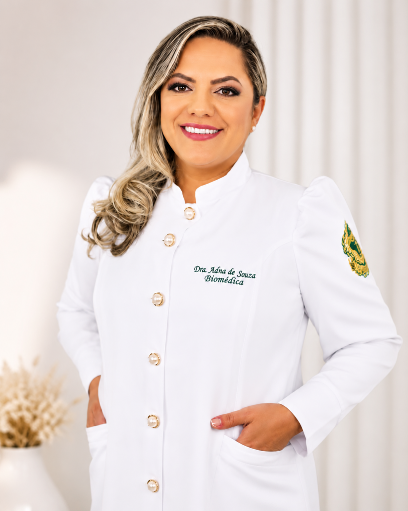 Dra. Adna Barbosa em atendimento de harmonização facial em Londrina